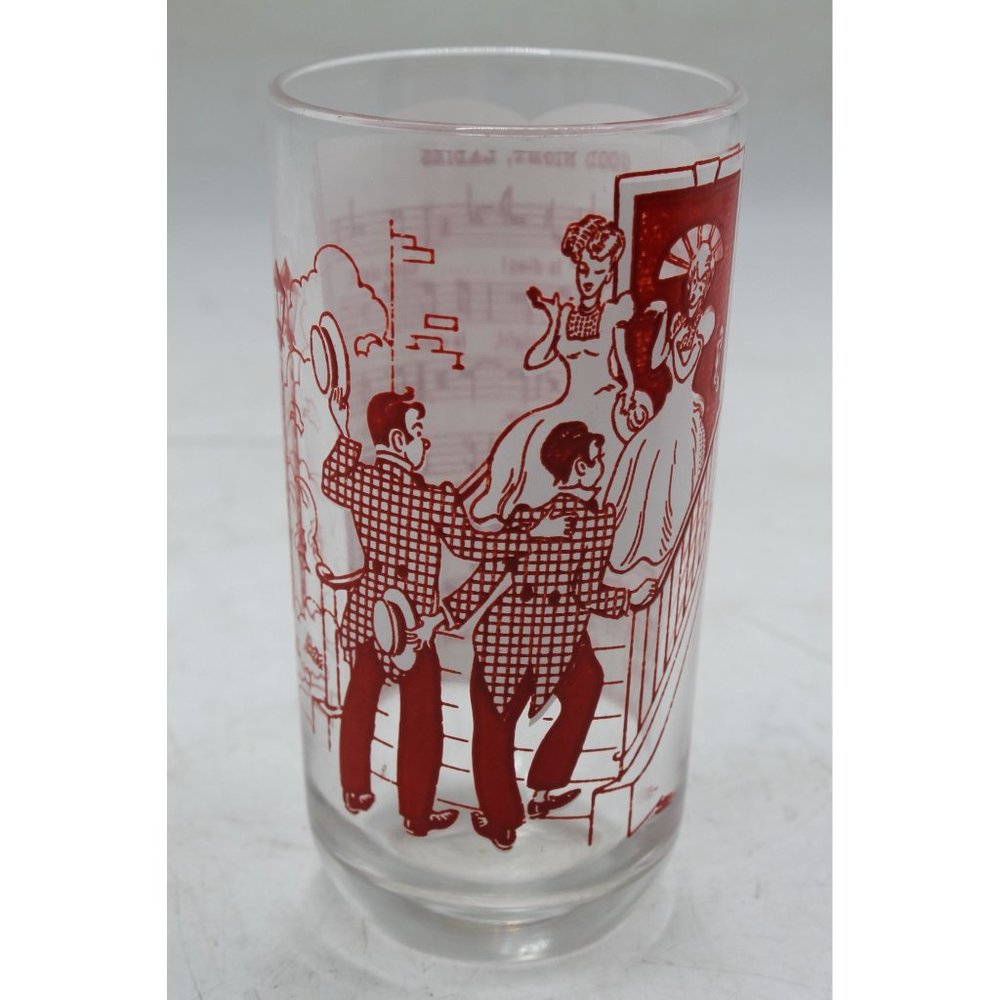 Vintage pre-1955 “Good Night Ladies” Hazel Atlas Song Glass